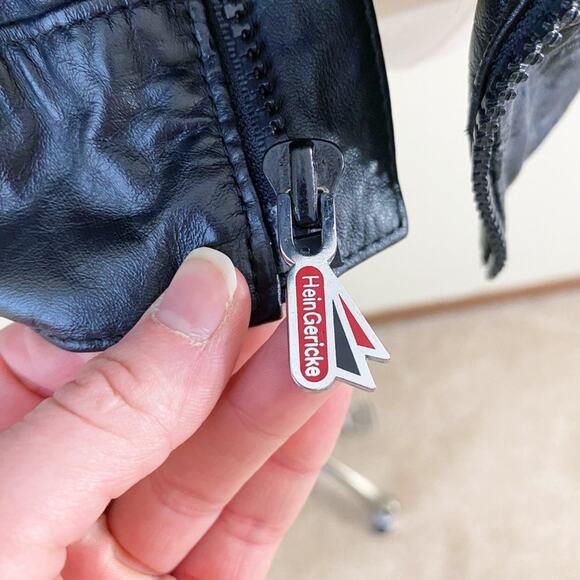 Hein Gericke Back Leather Bomber Jacket Zip Up Women's Size 42 EUC - Picture 3 of 9